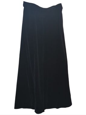 Vintage 90's Valerie Stevens Black Velvet Maxi Skirt NWT Sz 12 Minimalist Gothic